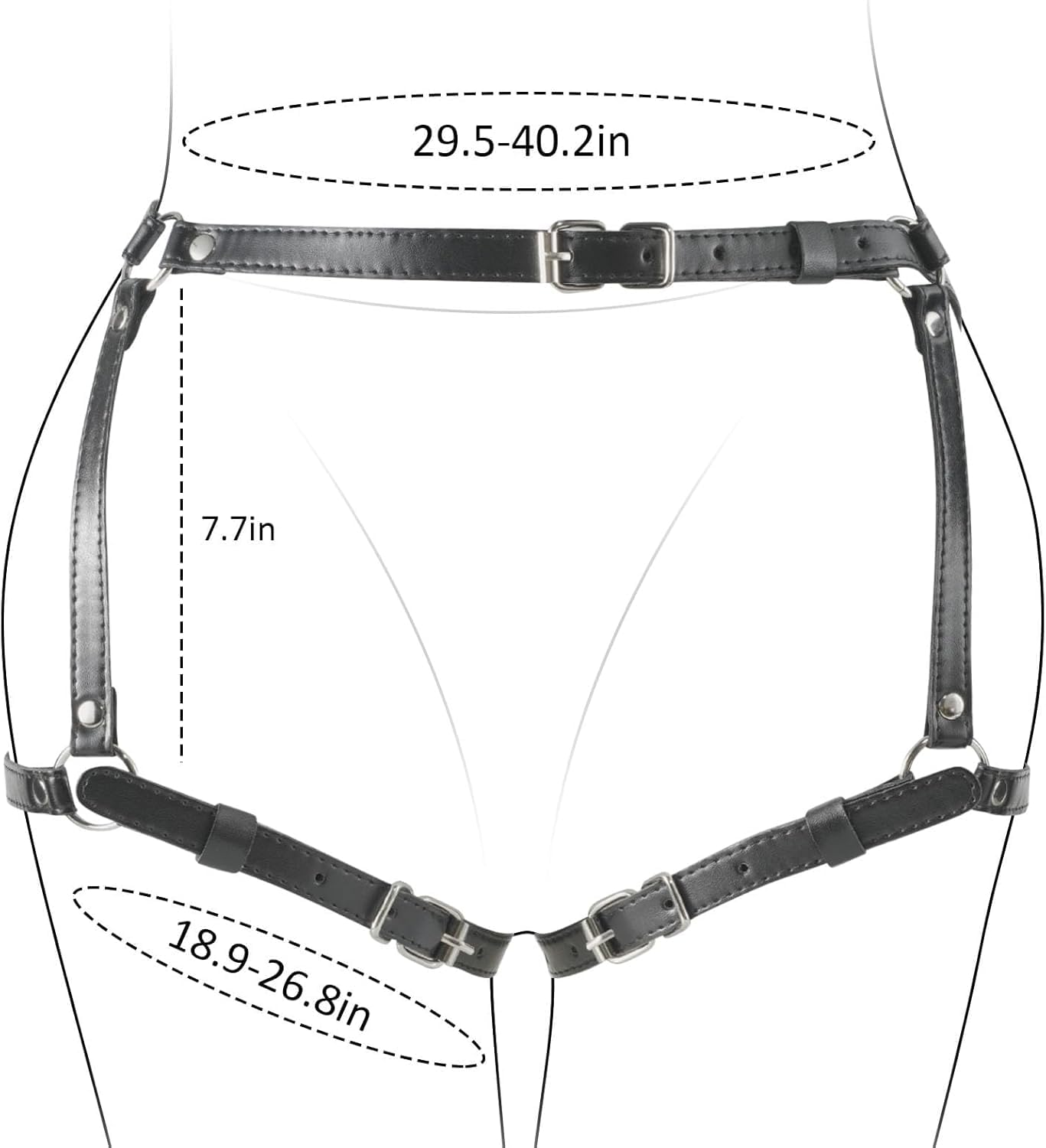 PU cuir femmes poignets et cuisses bandoulière - avec arc - débutant - jeux de couple - Party lingerie