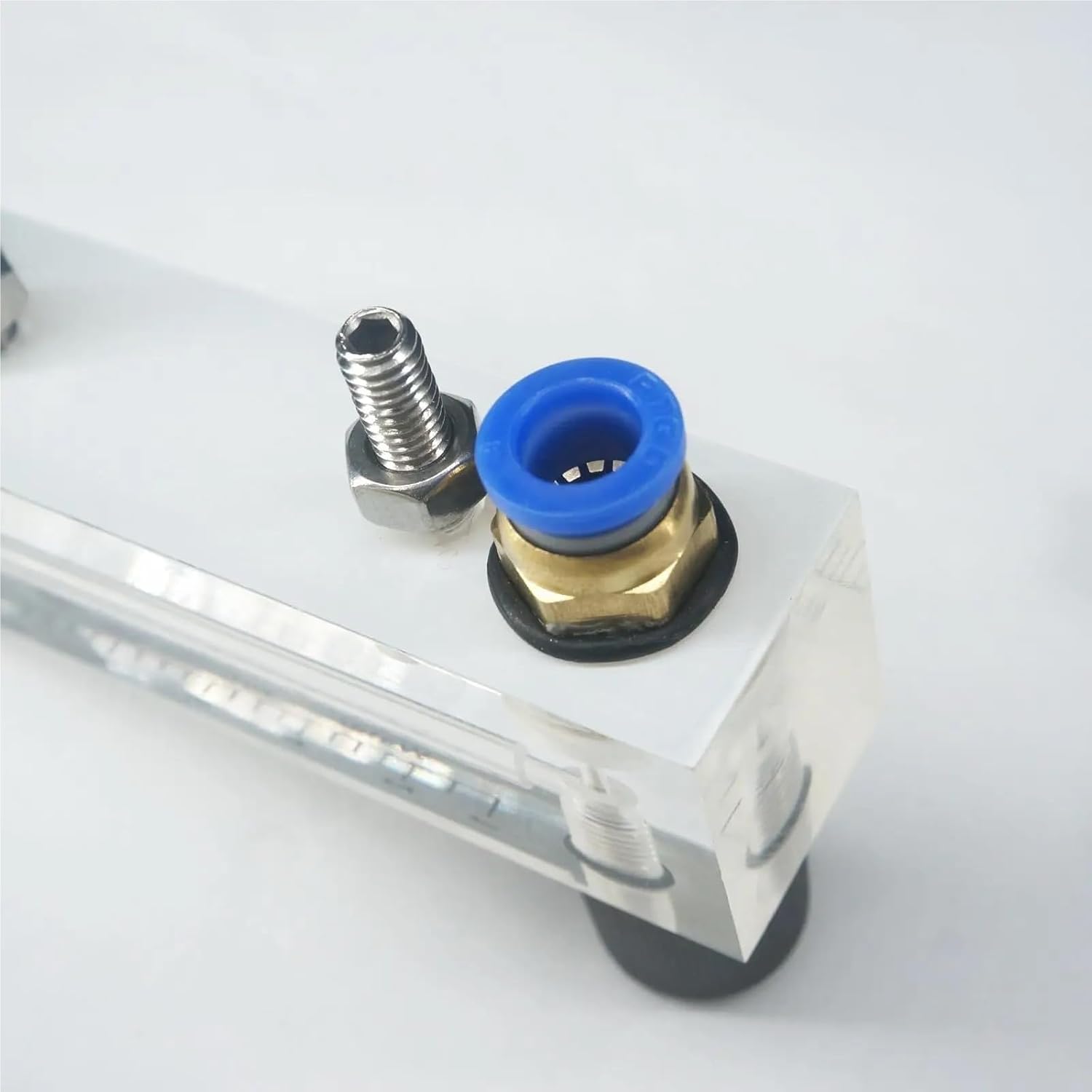 1Pcs 1-10L/h LZM-6T Acrylic Panel Water Liquid Flowmeter Rotameter With Control Valve Push In 8mm OD Tube