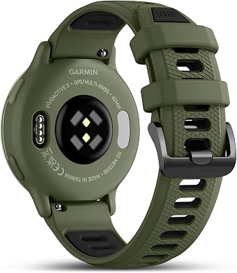 GEAK Two-tone Design Compatible with Garmin Forerunner 245 Watch Band, 20mm Quick Release Soft Silicone Sport Replacement Straps Compatible for Garmin Venu/Venu Sq/Forerunner 245/645 Music Band