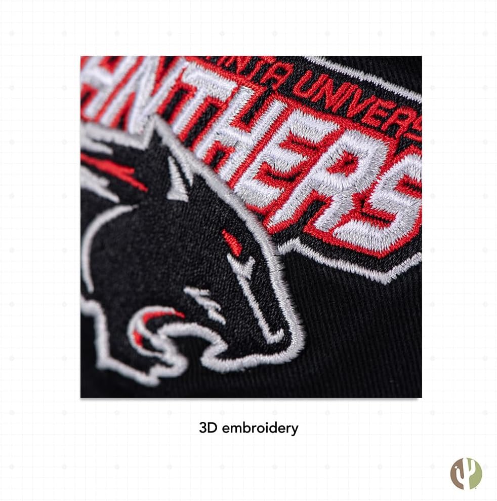 Desert Cactus Clark Atlanta University Baseball Hat CAU Panthers Brimmed Embroidered Cap Adjustable Cloth Strap Adult Type A - Image 5