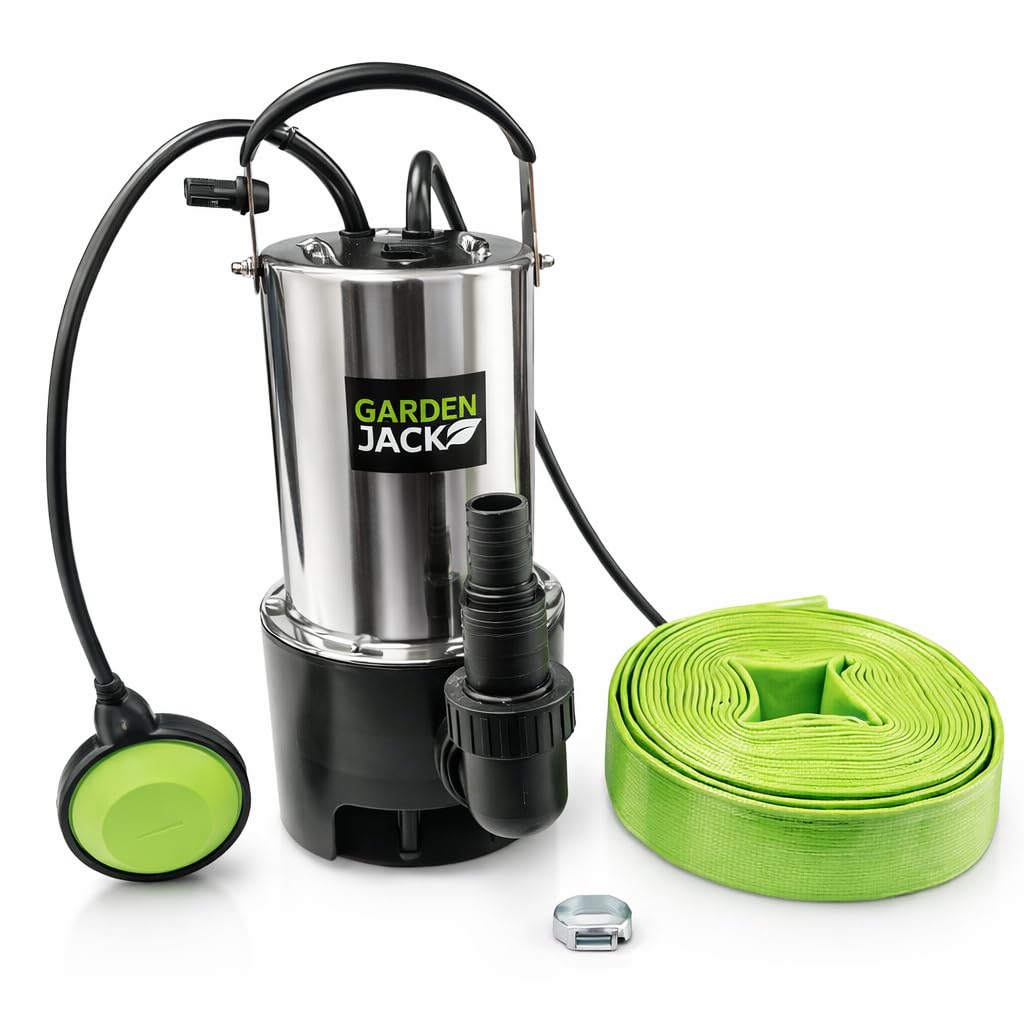 Gardenjack Heavy Duty Submersible Dirty Water Pump 1100W With 10M Hose from B&Q