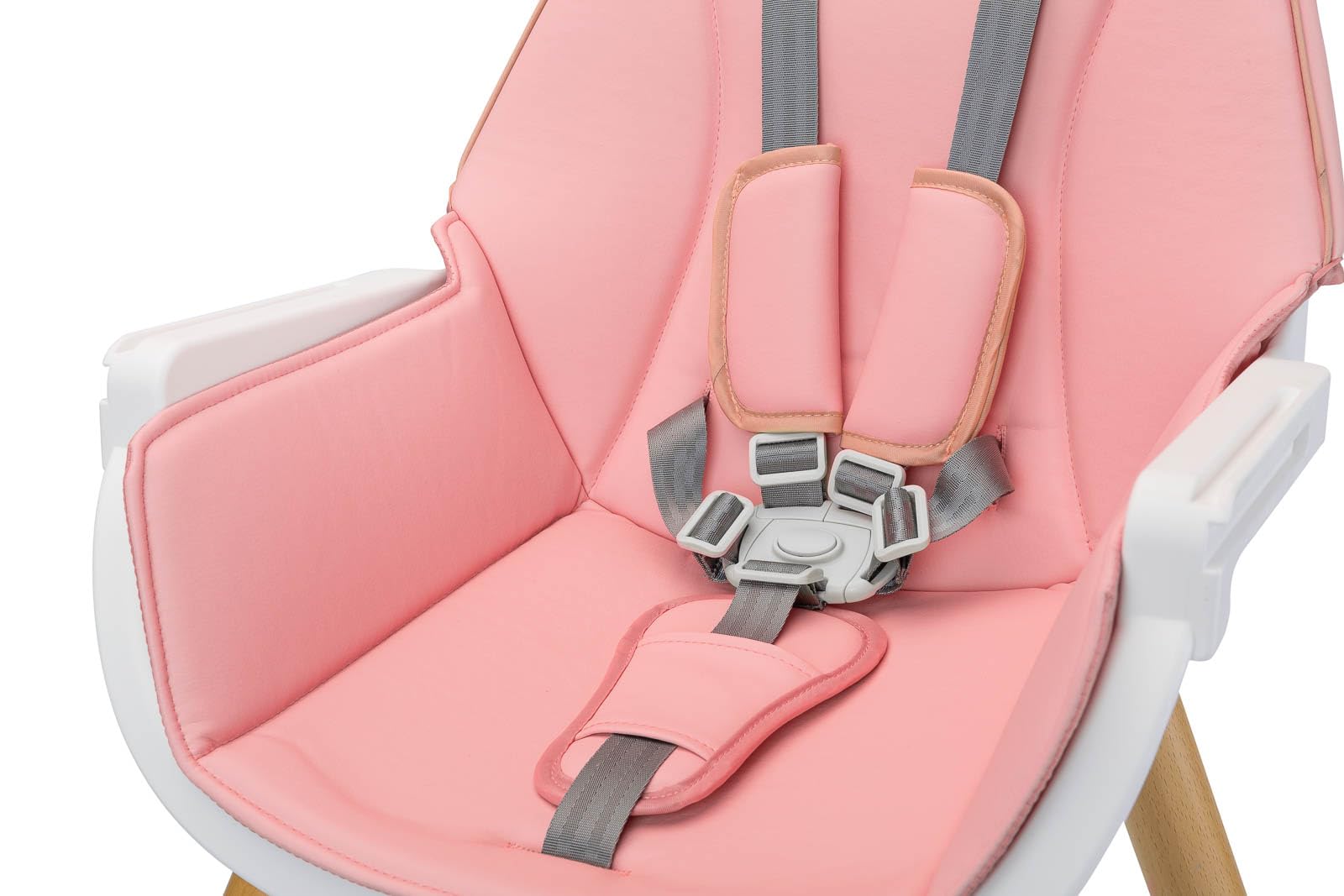 CARETERO - Krzesełko dla dziecka TUVA_p - Skandynawski design - Dziecięce siedzisko do jadalni od 6 miesięcy do 3 lat - Max. Obciążenie 15 kg - Zestaw 2w1 lub krzesełko i stolik - Rózowy