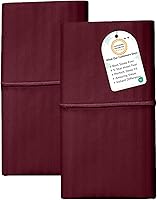 Vista 19 de Feather & Stitch - Juego de 2 fundas de almohada estándar de 100 % algodón, 500 hilos, fundas de almohada suaves con cierre tipo sobre, suaves