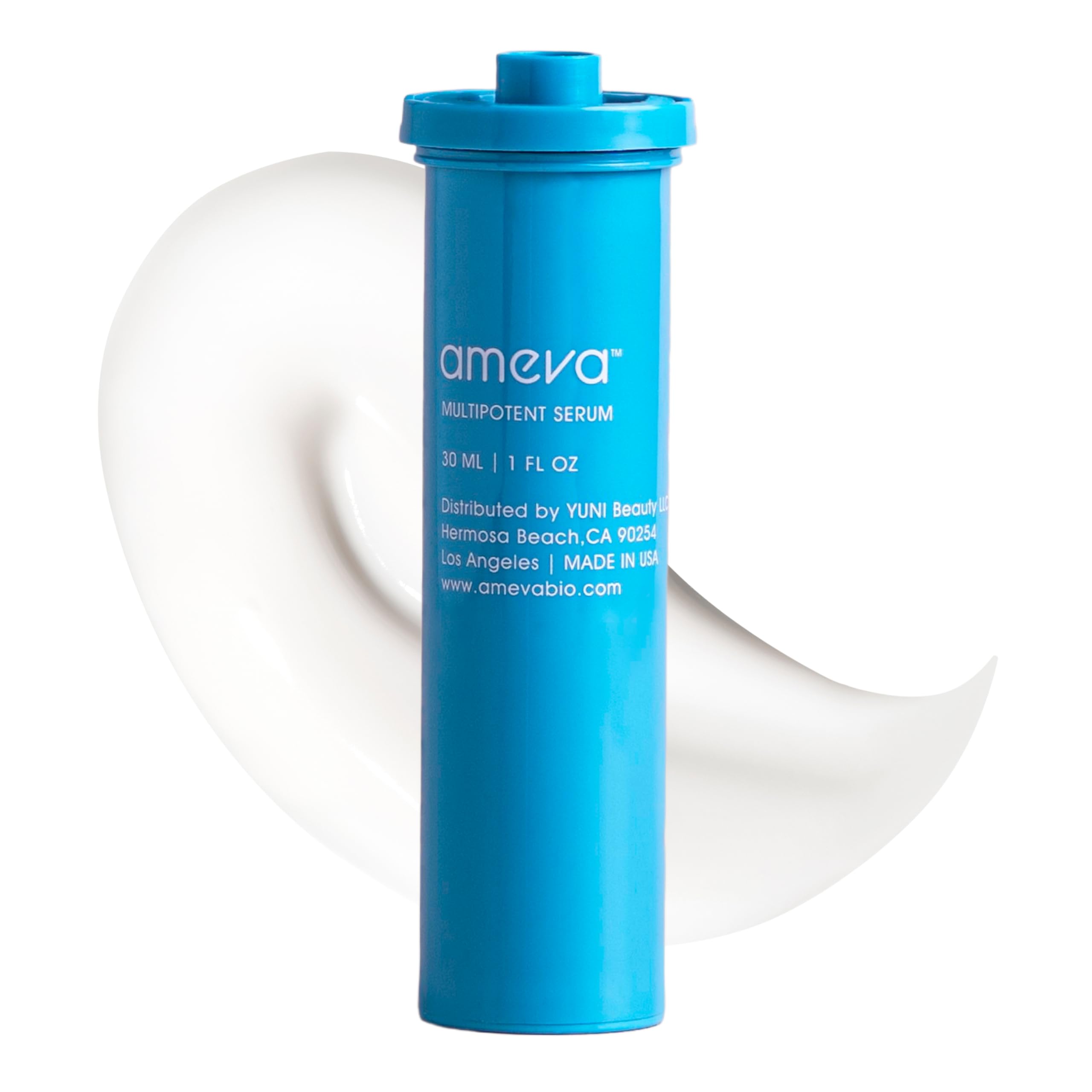 AMEVA Mevalonic Acid Multipotent Serum: Plant-Based, Vegan, Boosts Collagen, Hyaluronic Acid, For Sensitive Skin, Anti-Aging, Velvety Soft, Enhances