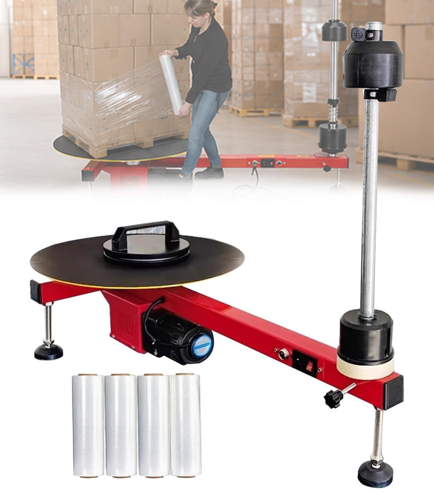 ZHIGUANYUN Electric pallet stretch wrapping machine 50cmFilm-110V