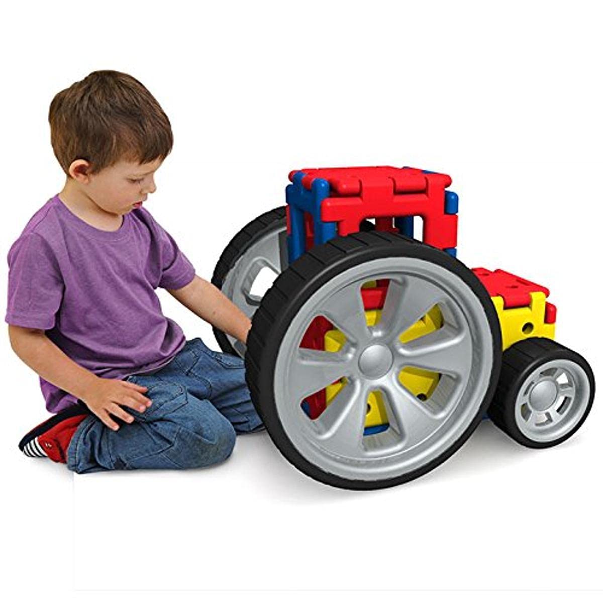 Polydron Kids Giant Vehicle Builder Set Educational Construction Toy - Multicolored - Children Devel