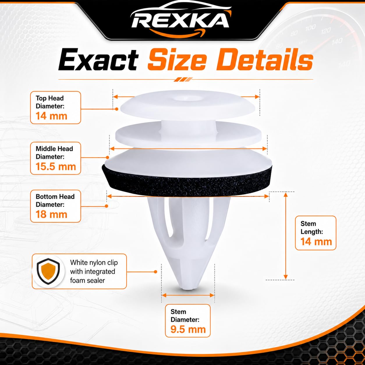 Amazon.com: Rexka 20pcs Door Trim Panel Trunk Lid Headliner