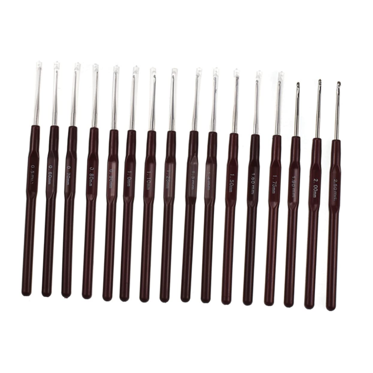 DOITOOL Kit De 54 Agujas Para Encaje Tapicería Puntadas Croquet Ganchillo Café