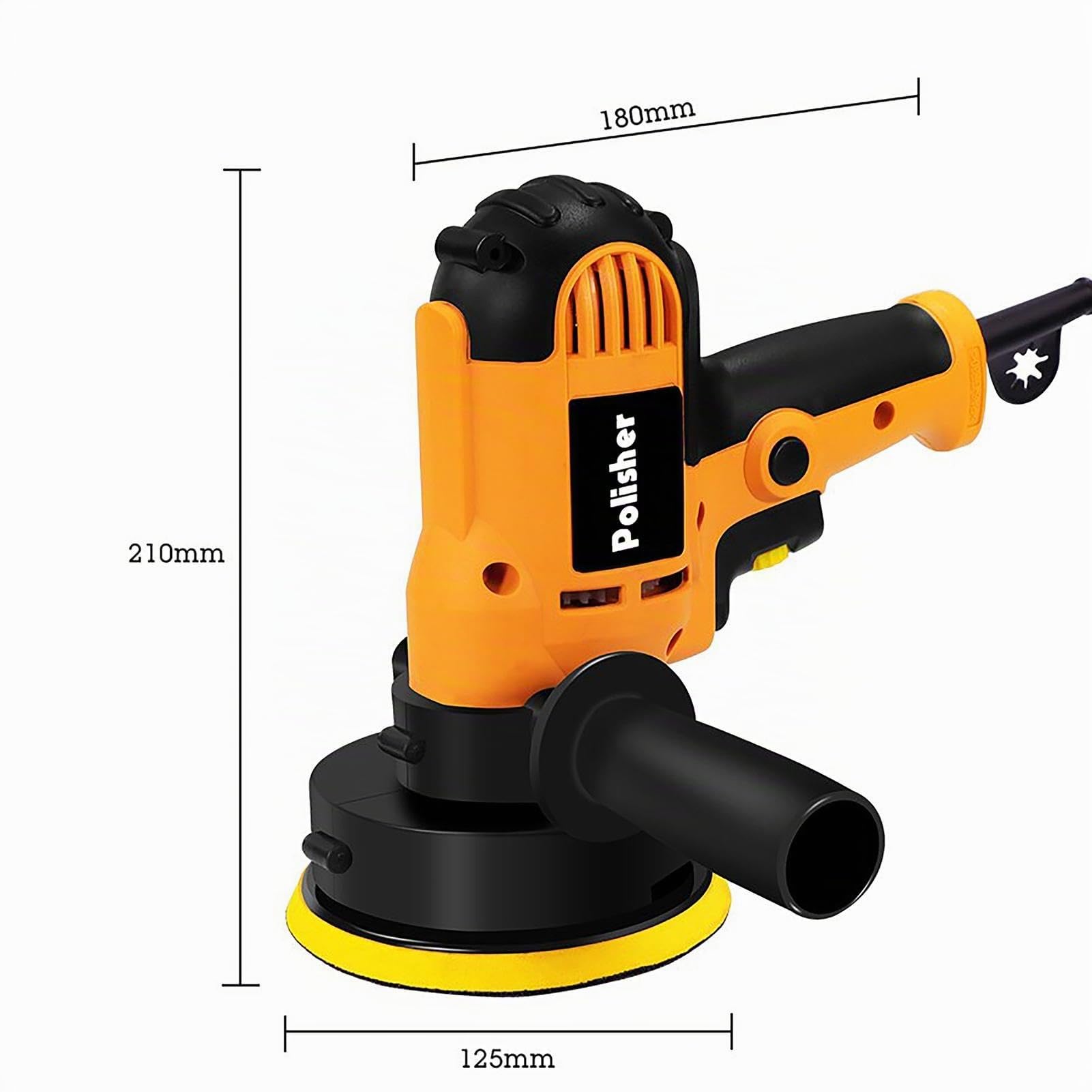 Lucidatrice per auto da 700W, set di 31 lucidatrici eccentriche, lucidatrice orbitale per auto da 13 cm con 3 velocità variabili, per detailing auto, lucidatura, ceratura, rimozione graffi da vernice