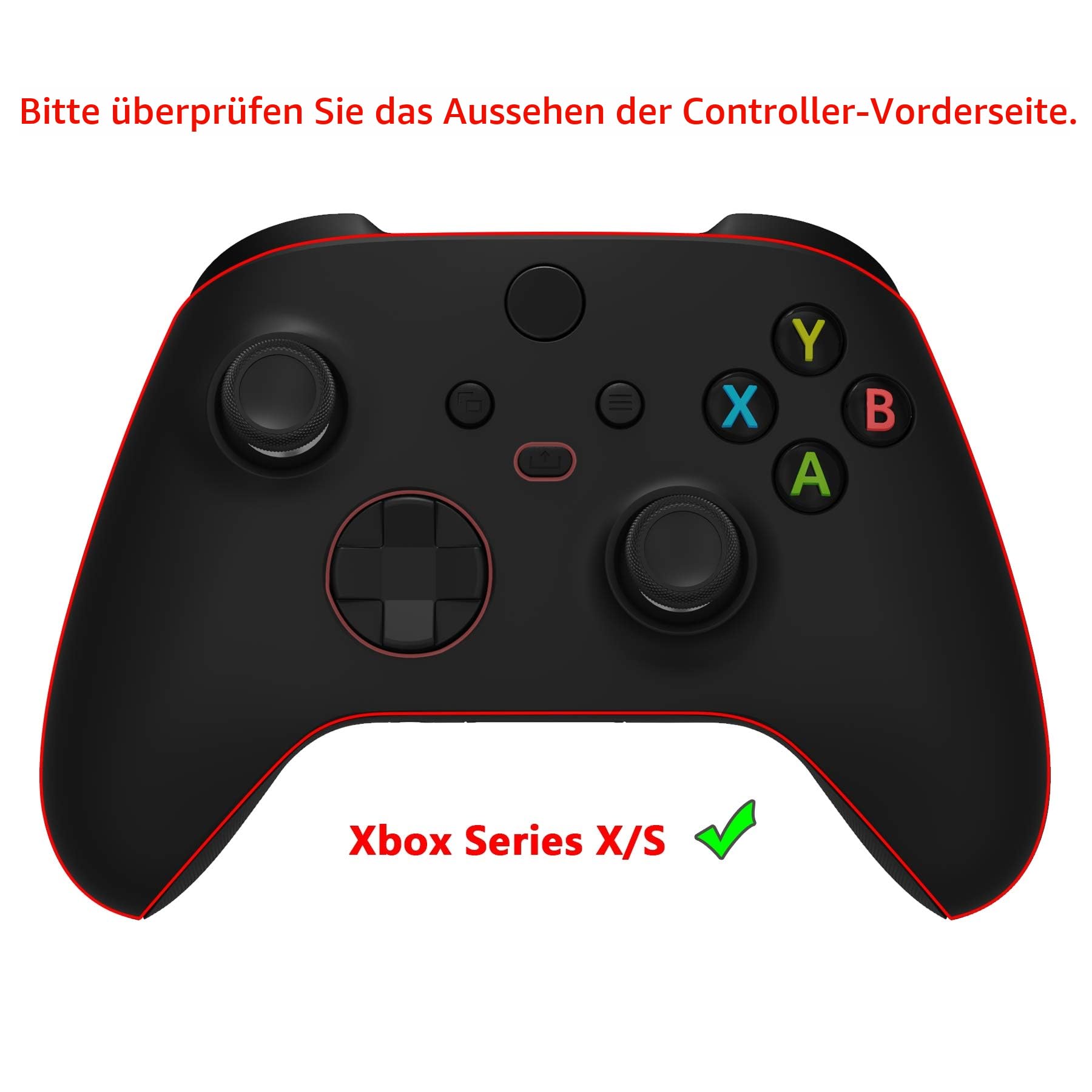 eXtremeRate DIY-Ersatz Front Gehäuse Case für Xbox Series X&S Controller, Custom Vordere Hülle Matte Faceplate Cover Zubehör für Xbox Core Controller Model 1914-Grüner Sturm - 3