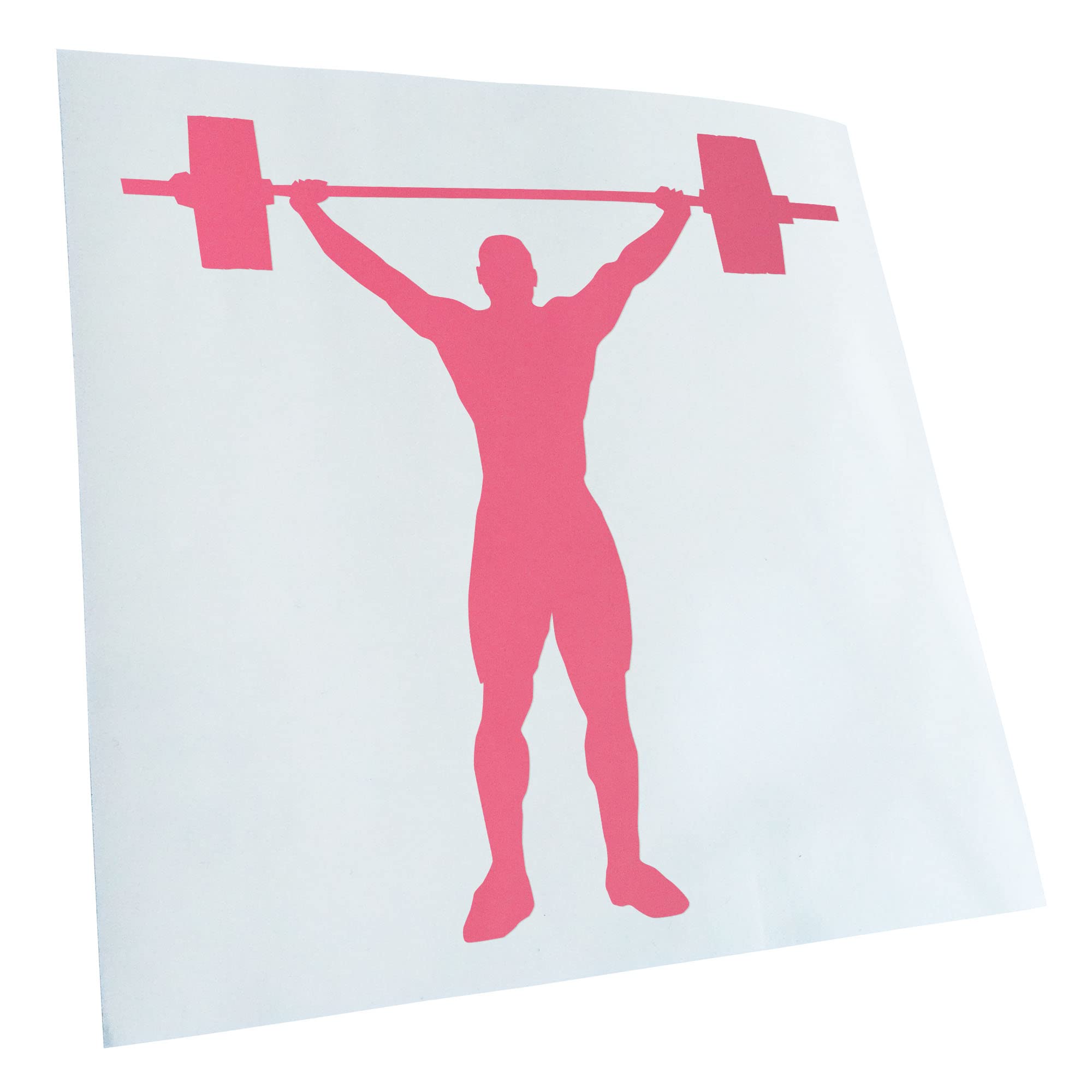 Kiwistar - Car Sticker - Light Pink - 60 x 60 cm Weightlifting - Rear Window Car Sticker Weatherproof for Car Truck Moped Truck - Sticker Exterior Self-Adhesive Tuning Accessories for Windows