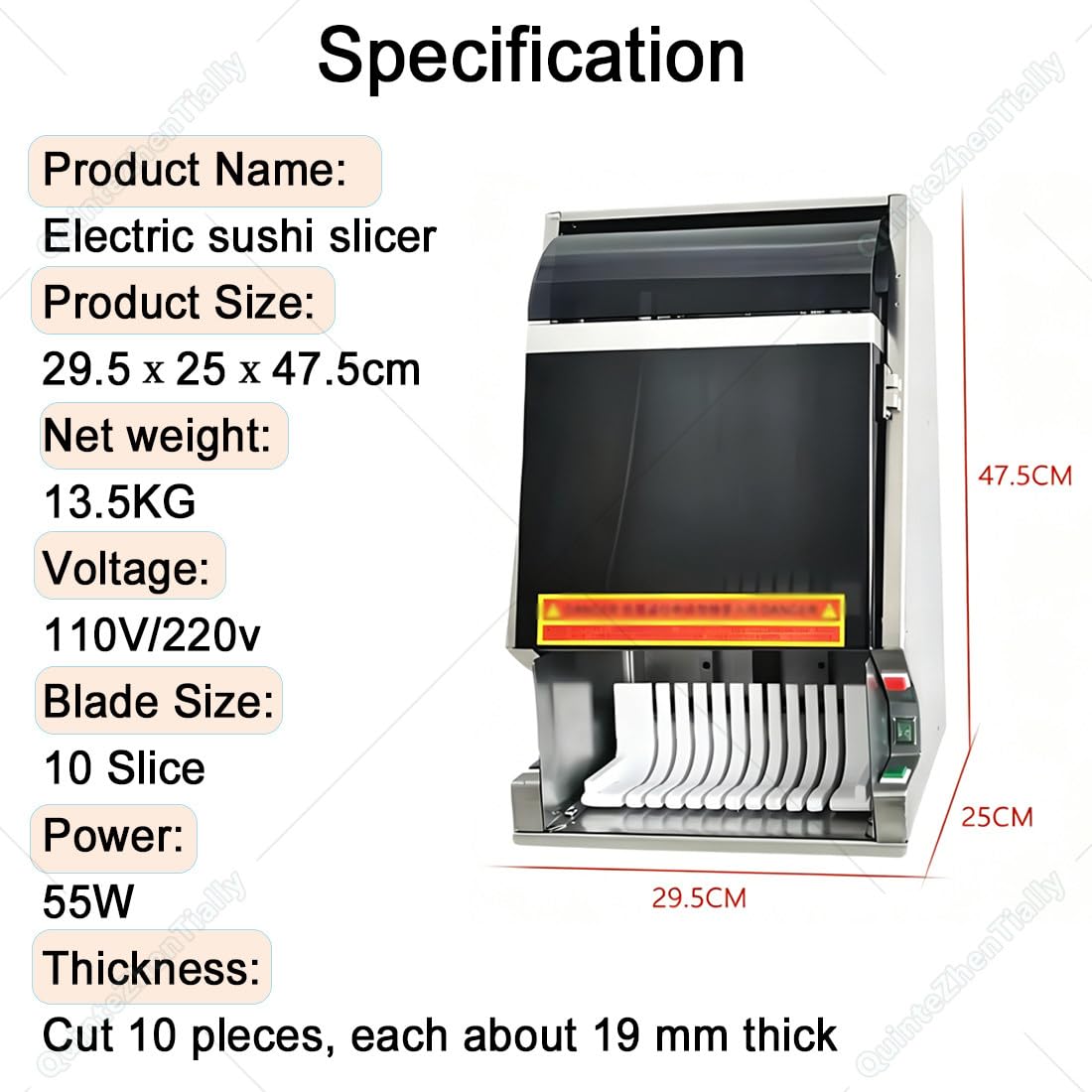 Cortador Rollos Sushi,Máquina Automática Hacer Sushi 10 Pieza,Herramienta Cocina Eficiente,para Preparar Sushi & Aperitivos Sin Esfuerzo,para Cocineros Caseros & Amantes