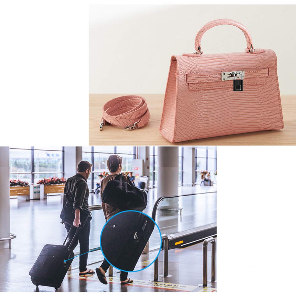 QWEASDF Cadenas Intelligent À Empreinte Digitale, Serrure De Sécurité D'entrée sans Clé, Convient Aux Casiers D'école, Aux Gymnases, Aux Sacs À Dos, Aux Portes, Aux Armoires, Aux Valises