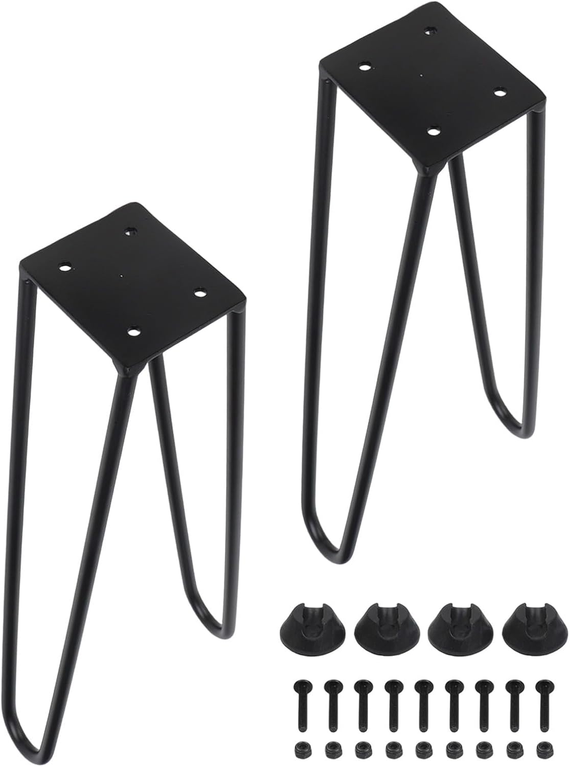 Transform Your Skateboard Into A Table With Foldable Metal Legs, Heavy Duty Iron Construction And Protective Rubber Feet(2pcs 16in)