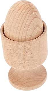 Toyvian 2 Conjuntos De Copos De Ovos E Bolas Brinquedos De Quebra-Cabeça Brinquedos Para Bebês Brinquedos De Madeira Para Bebês Brinquedos Para Bebês Suportes De Ovos Inacabados