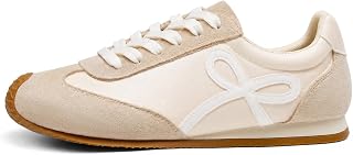 Coutgo Womens Slip On Fashion Sneakers Lace Up Sneaker Walking Shoes