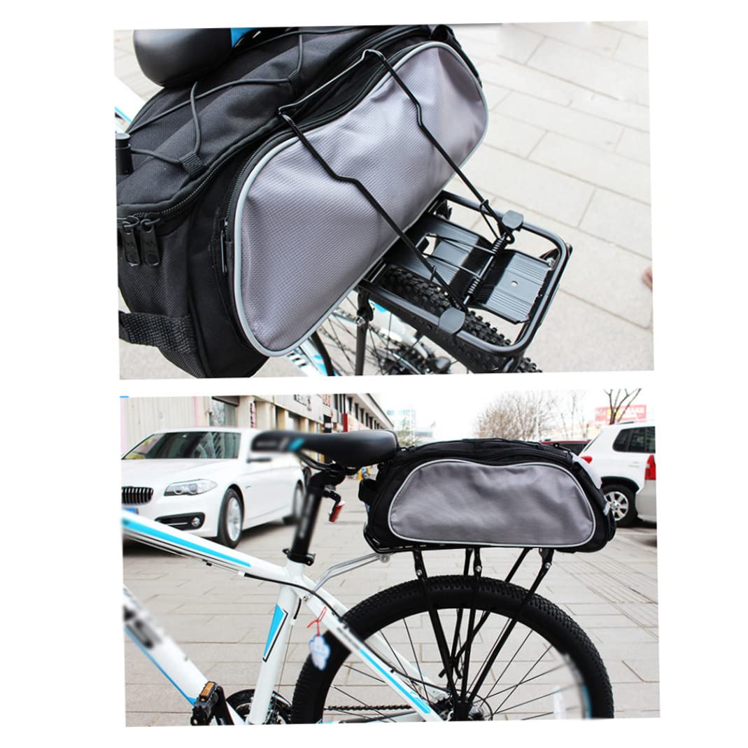 Rear Bicycle Pannier Rack Carrier - Aluminum Alloy Mountain Bike Rack (65kg Max Load, Black)
