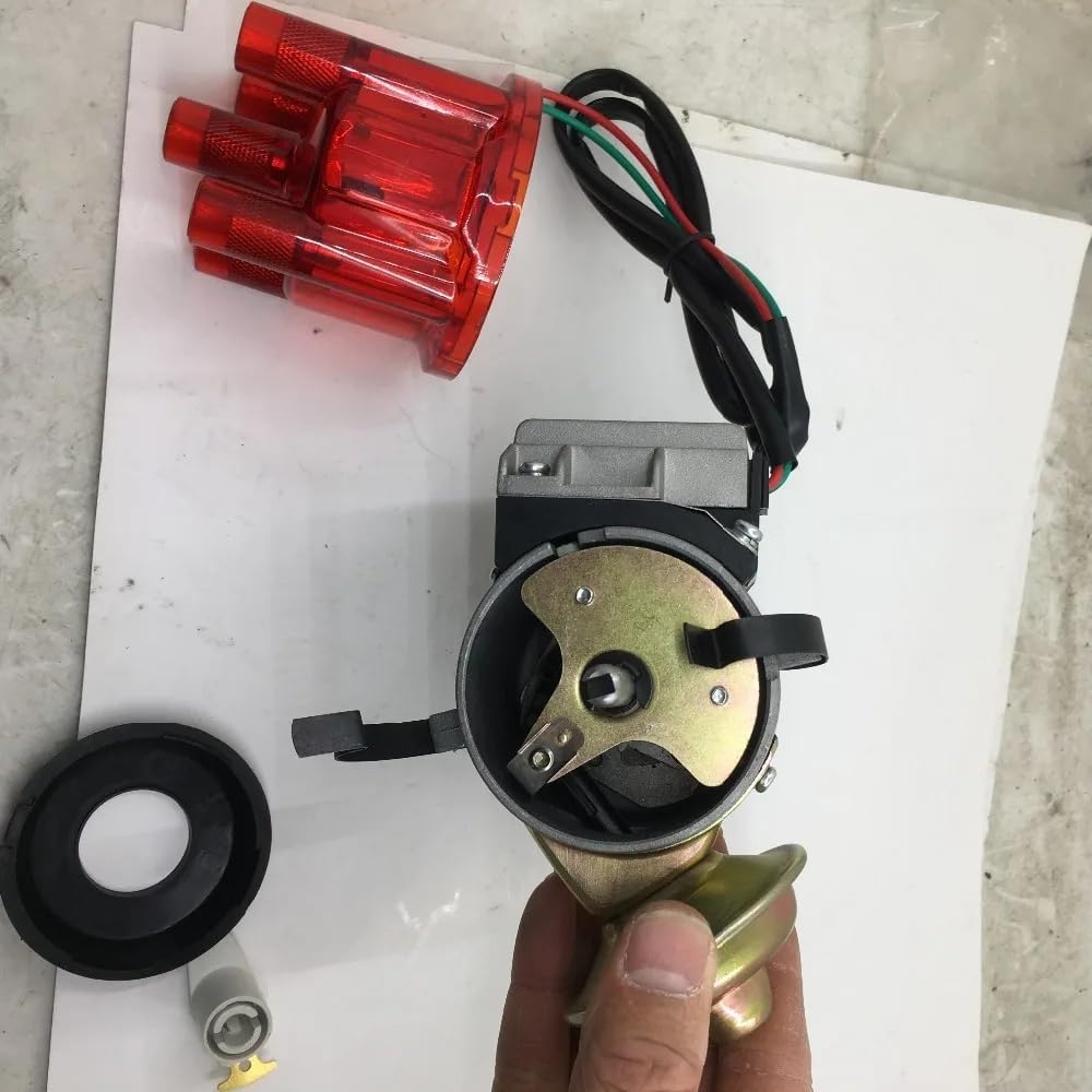 YOFAB YL New complete distributor for Empi 9437 Electronic All-in-One Vacuum Advance Distributor For VW Aircooled Engine red cap