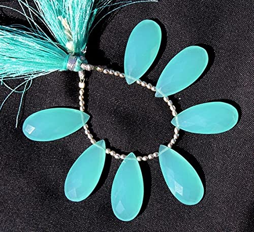 Briolettes chalcedony aqua LKBEADS idéales pour créer vos bijoux d'été