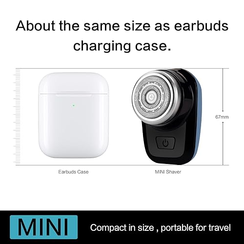 Miniatura 2 de Mini afeitadora eléctrica portátil, maquinilla de afeitar eléctrica para hombres, mini afeitadora eléctrica, suministros de peluquería, mini