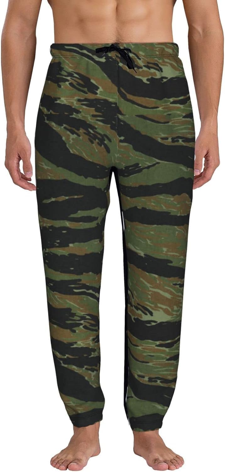 woerexker Mens Joggers Sweatpants Tiger Stripes Camo Casual Pants Sports Jogging Trousers with Drawstring
