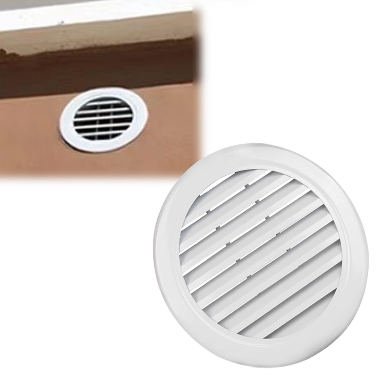 Couvercles d'aération ronds blancs en aluminium pour une ventilation design
