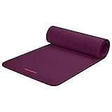 Retrospec Solana Yoga Mat 1/2' Thick w/Nylon Strap for Men & Women - Non Slip Excercise Mat for Yoga, Pilates, Stretching, Floor & Fitness Workouts Boysenberry 1/2 Inch