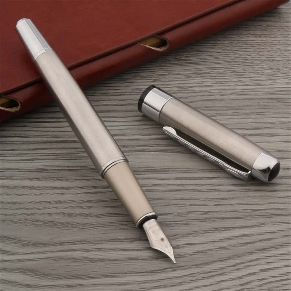 Stylo plume encre en acier inoxydable pour fournitures scolaires de bureau