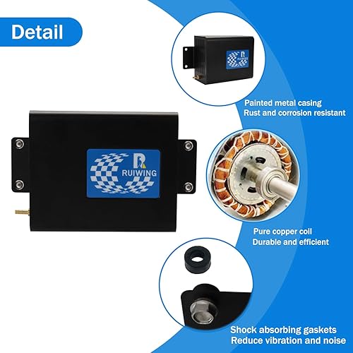 Miniatura 3 de Kit de compresor de bolsa de aire, sistema de compresor de aire a bordo con compresor de suspensión neumática, manómetro, herrajes y línea de aire,