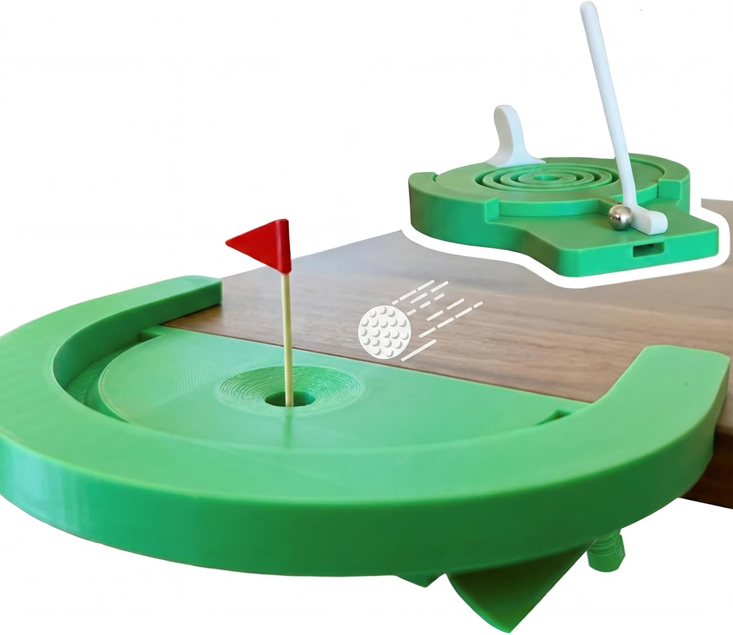 Foilswirl Mini Desktop Golf Game Set 3D Printed Mini Tabletop Golf Putting Green Game Office Desk Putting Practice Toy Gifts for Golfers Coworkers Boss Men Dad Grandpa Boyfriend Father's Day