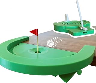 Foilswirl Mini Desktop Golf Game Set 3D Printed Mini Tabletop Golf Putting Green Game Office Desk Putting Practice Toy Gifts for Golfers Coworkers Boss Men Dad Grandpa Boyfriend Father's Day