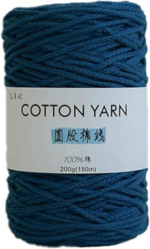 Miniatura 10 de 1 hilo de ganchillo de punto hueco de color liso de 7.1 onzas, hilo de nailon, hilo de poliéster, cuerda redonda, para manualidades, bolsos, bolsos,