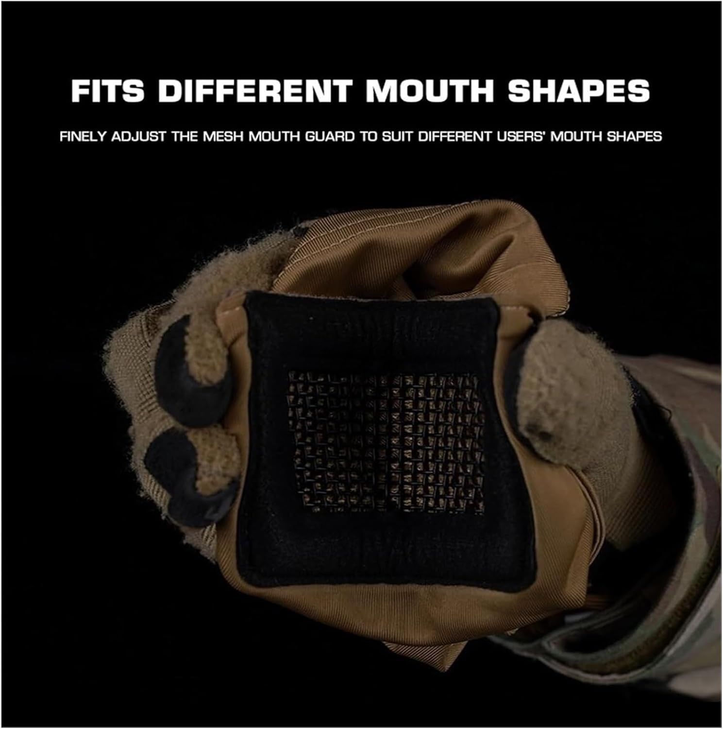 Unisex Air Gun Mask,Full-face Protective Rider Headgear and Neck Protector,Suitable for Tactical Helmets, Cycling, Paintball, and Hunting; Fits Head Circumferences of 52-66cm