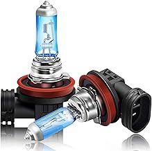 DZG H16 Kit de remplacement d'ampoules antibrouillard halogènes 19W 5000K lampe blanche chaude super brillante 12V Auto, 2 pièces