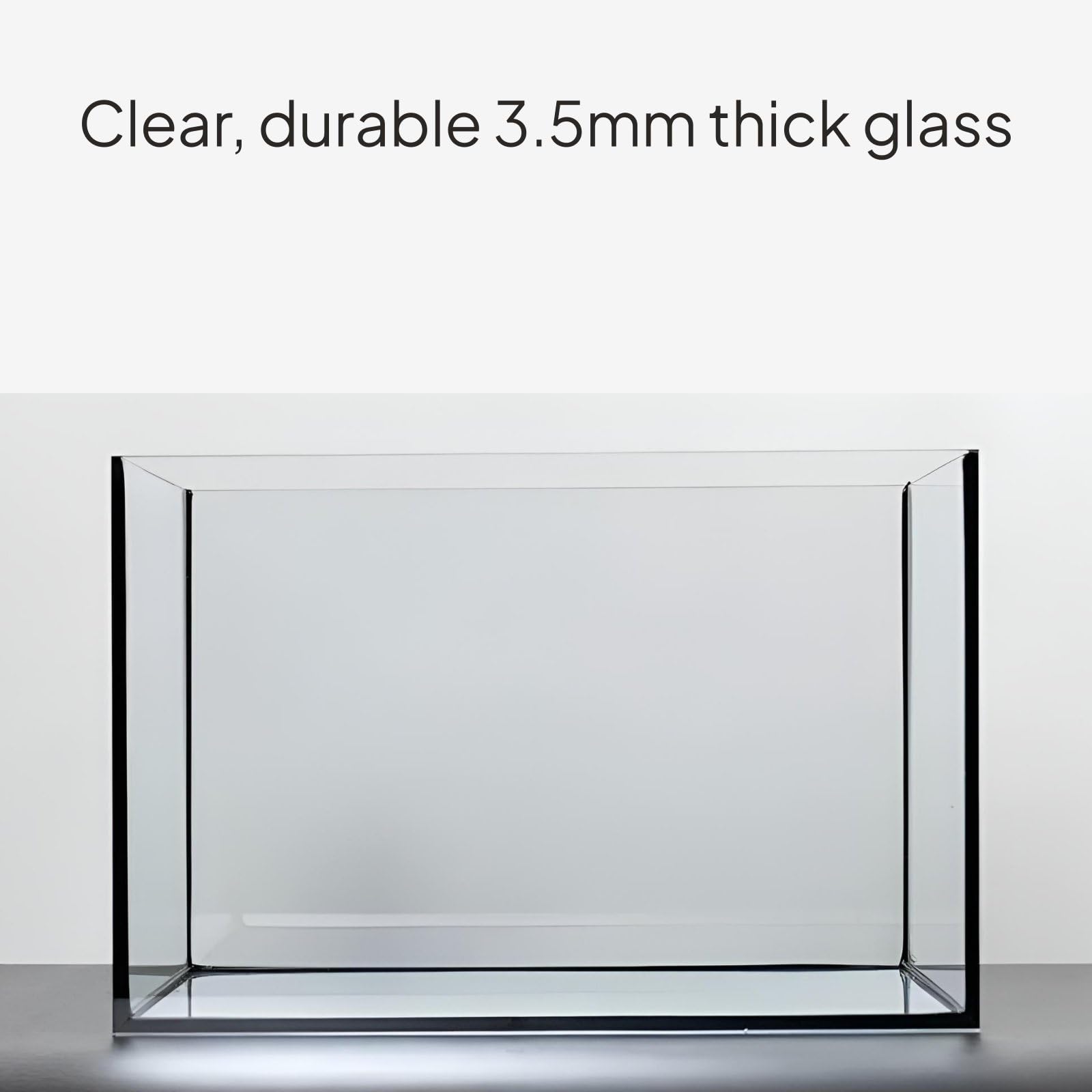 LOVIVER Aquarium Fischbecken Glas-aquariumbehälter mit Schwarzer Silikonversiegelung Modernes Design Transparent Dickwandig für Wohnzimmer Büro Schlafzimmer Einsatz, 35 * 21 * 23cm