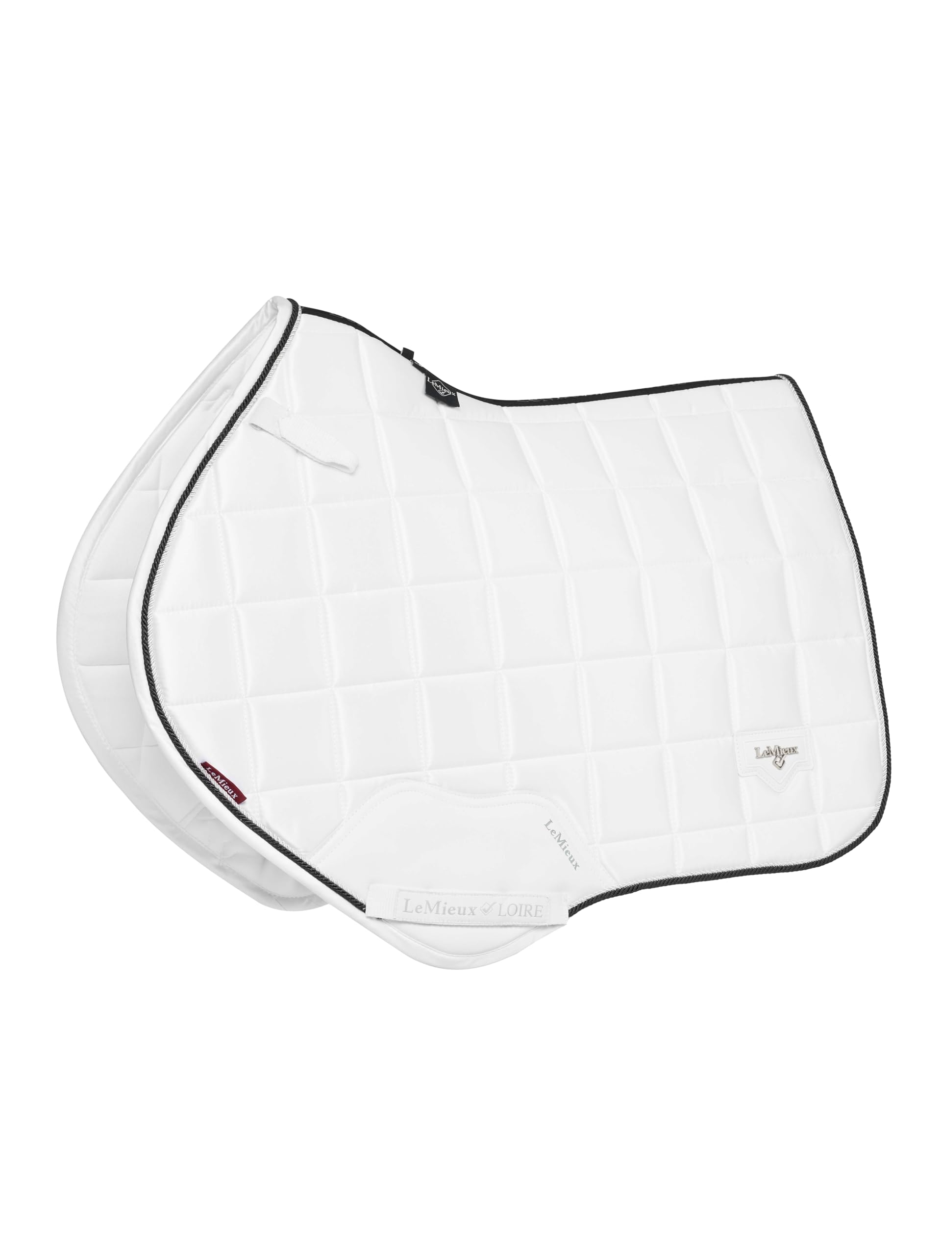 LeMieux Loire Classic Close Contact Saddle Pad Square - High Wither - Breathable - White/Black - Large