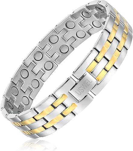 Pulsera de terapia magnética antiestrés para hombre, pulseras magnéticas para artritis y túnel carpiano para hombres Pulsera reafirmante corporal