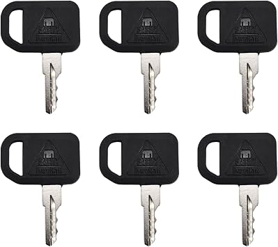 6PCS AM125504 Ignition Keys AUC12681 Compatible with John Deere Mower Z225 Z235 Z245 Z335 Z345 Z355 Z425 Z435 Z535 Z655 Z915 Z925 Z945 Z955 Replace AUC12681 AM125504 Equipment Key