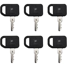 6PCS AM125504 Ignition Keys AUC12681 Compatible with John Deere Mower Z225 Z235 Z245 Z335 Z345 Z355 Z425 Z435 Z535 Z655 Z915 Z925 Z945 Z955 Replace AUC12681 AM125504 Equipment Key