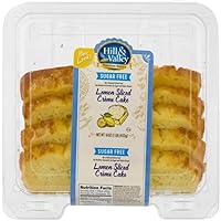 Vista 1 de Hill & Valley - Pastel de crema en rodajas sin azúcar, limón, 16 onzas, paquete de 2