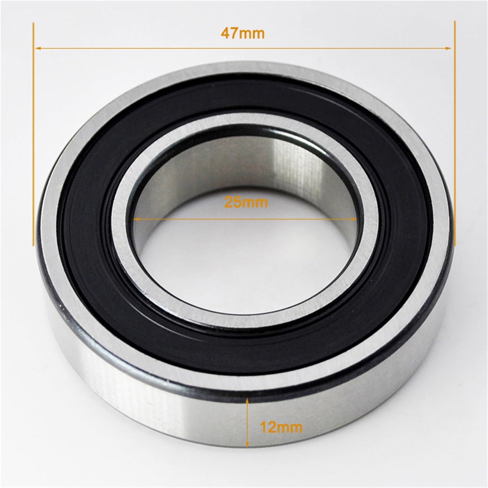 Roulements à Billes à Gorge Profonde en Acier chromé, 10 pièces, 6005 2RS ZZ 25 x 47 x 12 mm 6005RS 6005Z DDU 2Z, diamètre intérieur 25 mm(6005 ZZ Premium)