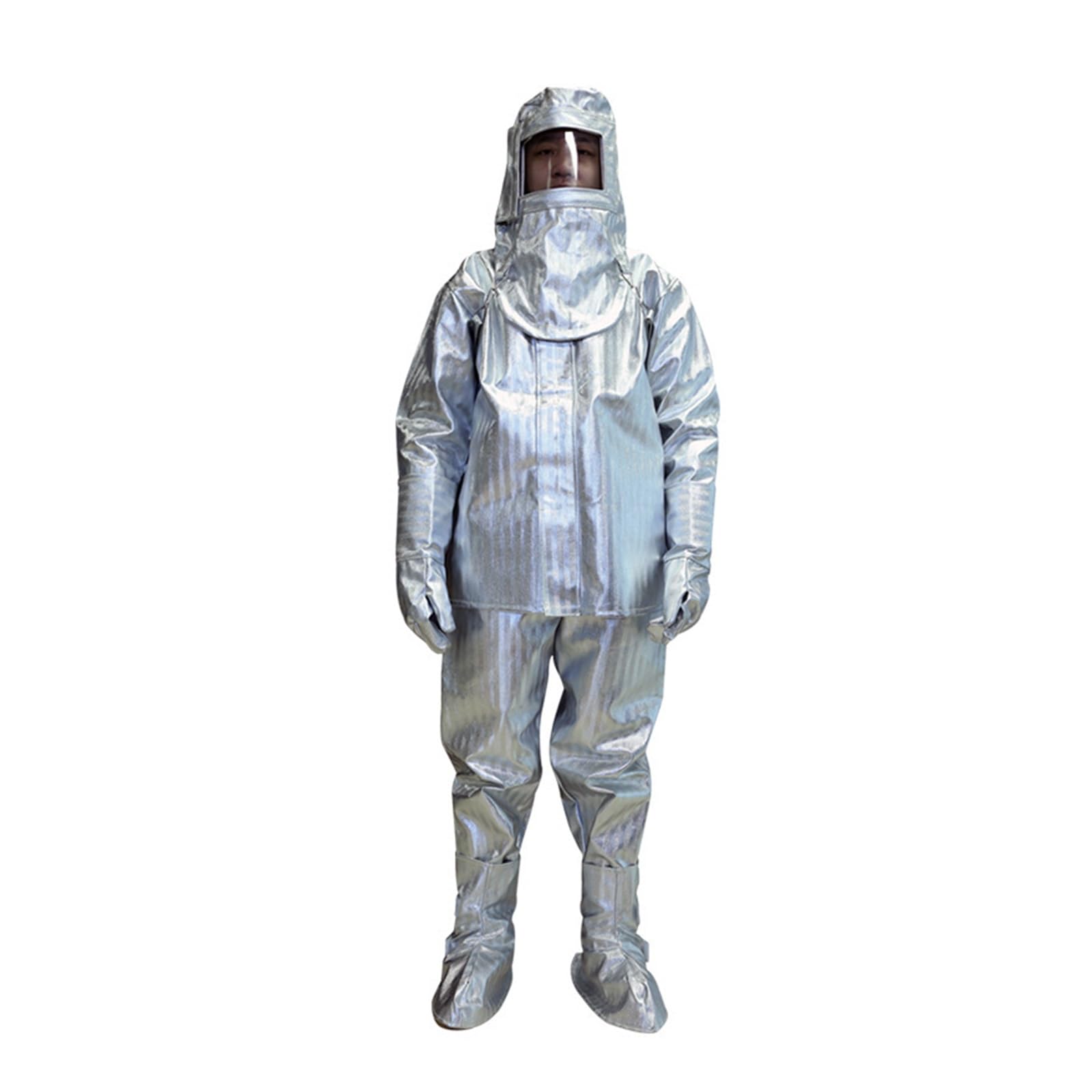 Traje Aislante Del Calor para Bomberos Ropa De Papel De Aluminio Compuesto Resistente Al Fuego De 1000 Grados Uniforme De Protección Laboral Grueso(L)