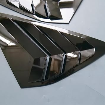ZiWen 2X Sport Style Quarter Window Scoops Louvers for Honda Accord Sedan 2023 2024 2025 2026 (Gloss Black)
