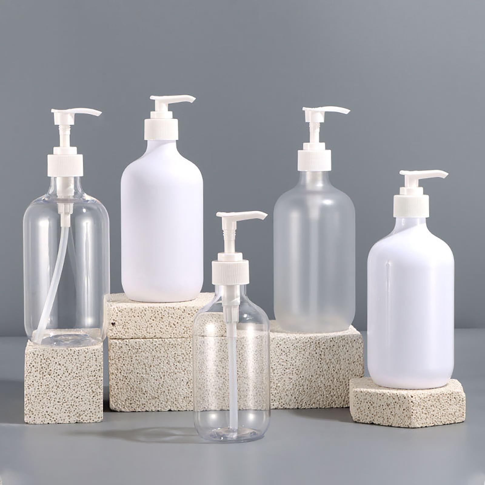 Amazon｜シャンプーボトル ディスペンサー 茶色 500ml 3本セット