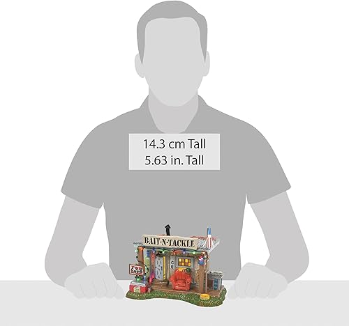 Miniatura 5 de Department 56 Snow Village Xmas Vac Venta de la tienda de cebos Edificio ligero