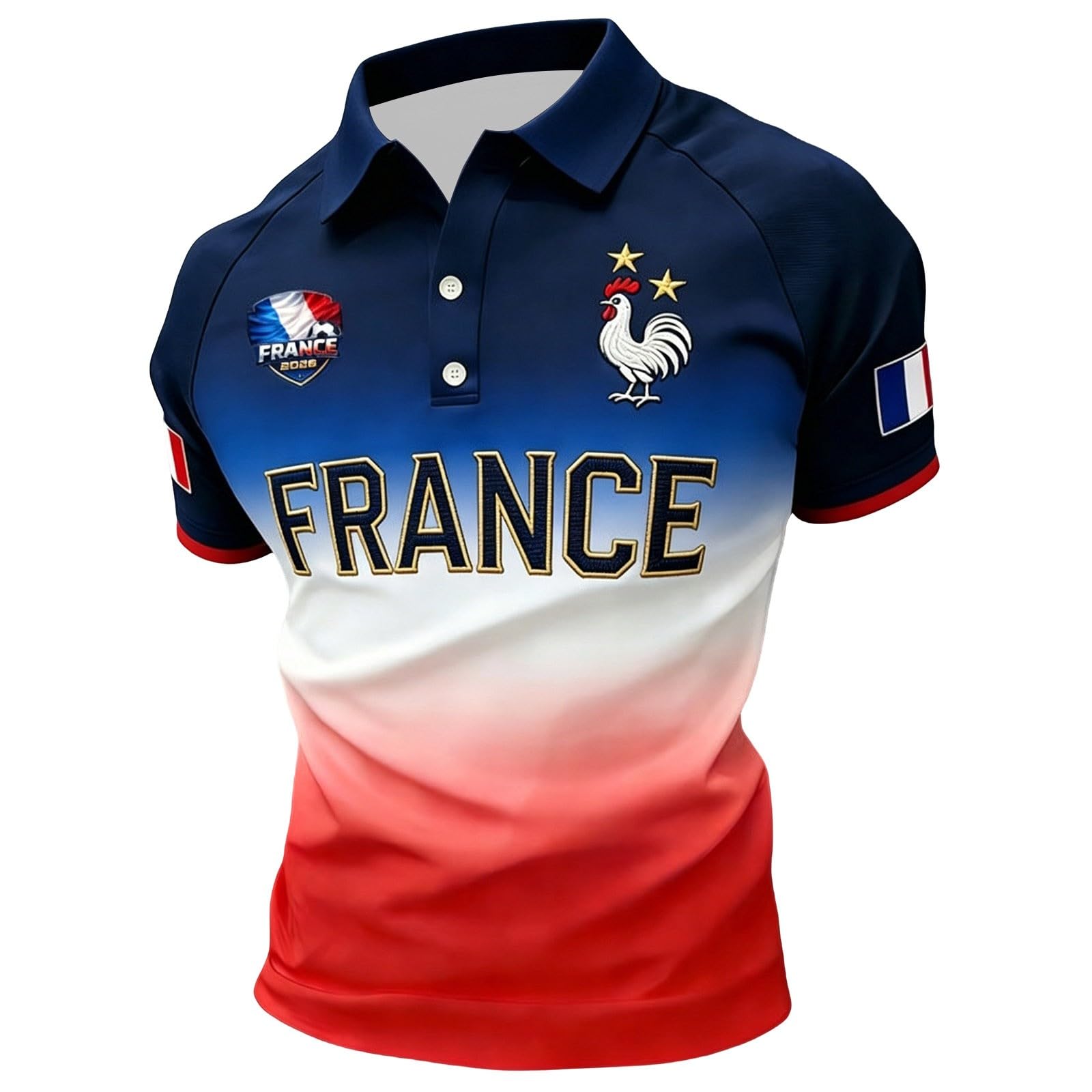 Coupe du Monde 2026 Maillot de Supporter de Football Équipe de France Haut Classique