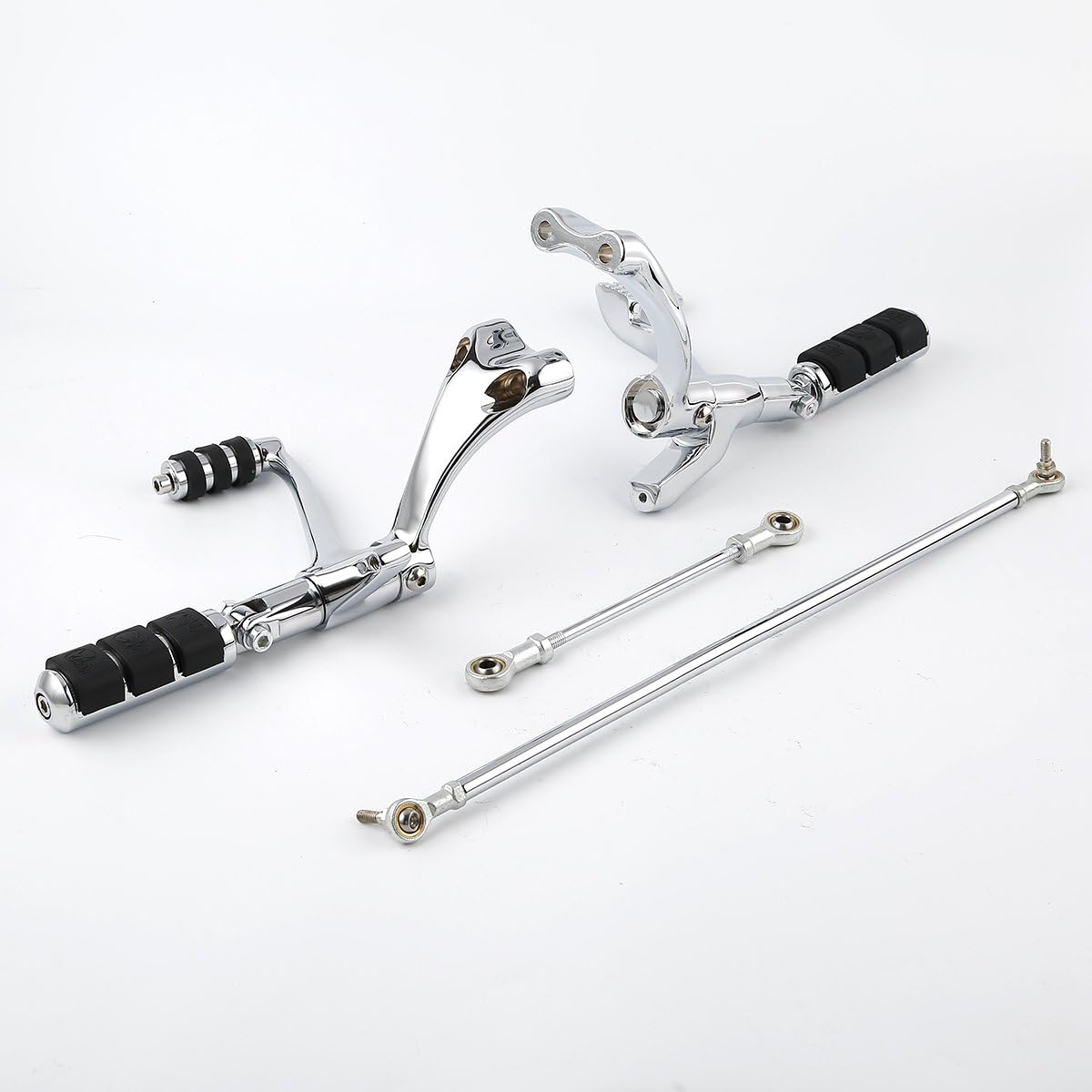 XFMT Motorcycle Chrome Standard Forward Control Kits W/Footpegs Levers Linkages For Harley Sportster XL883 XL1200 2004-2013