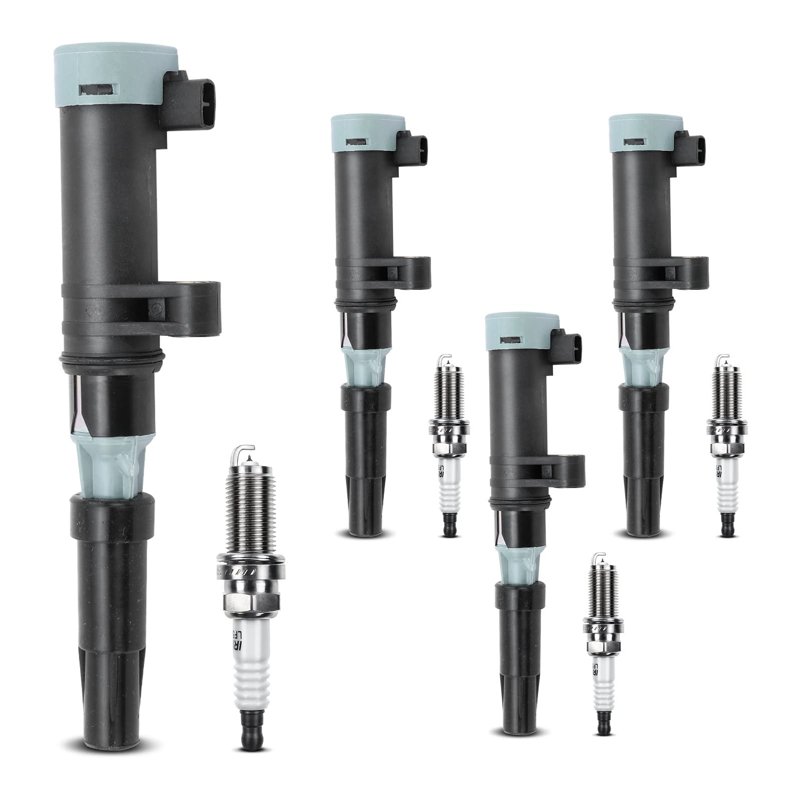 Frankberg 4 bobinas de encendido + 4 bujías 7700107177 | Compatible con: M.e.g.a.n.e I Clásico LA0/1, Grand Scénic III JZ0/1, Thalia II LU, M.e.g.a.n.e I Entrenador DA0/1
