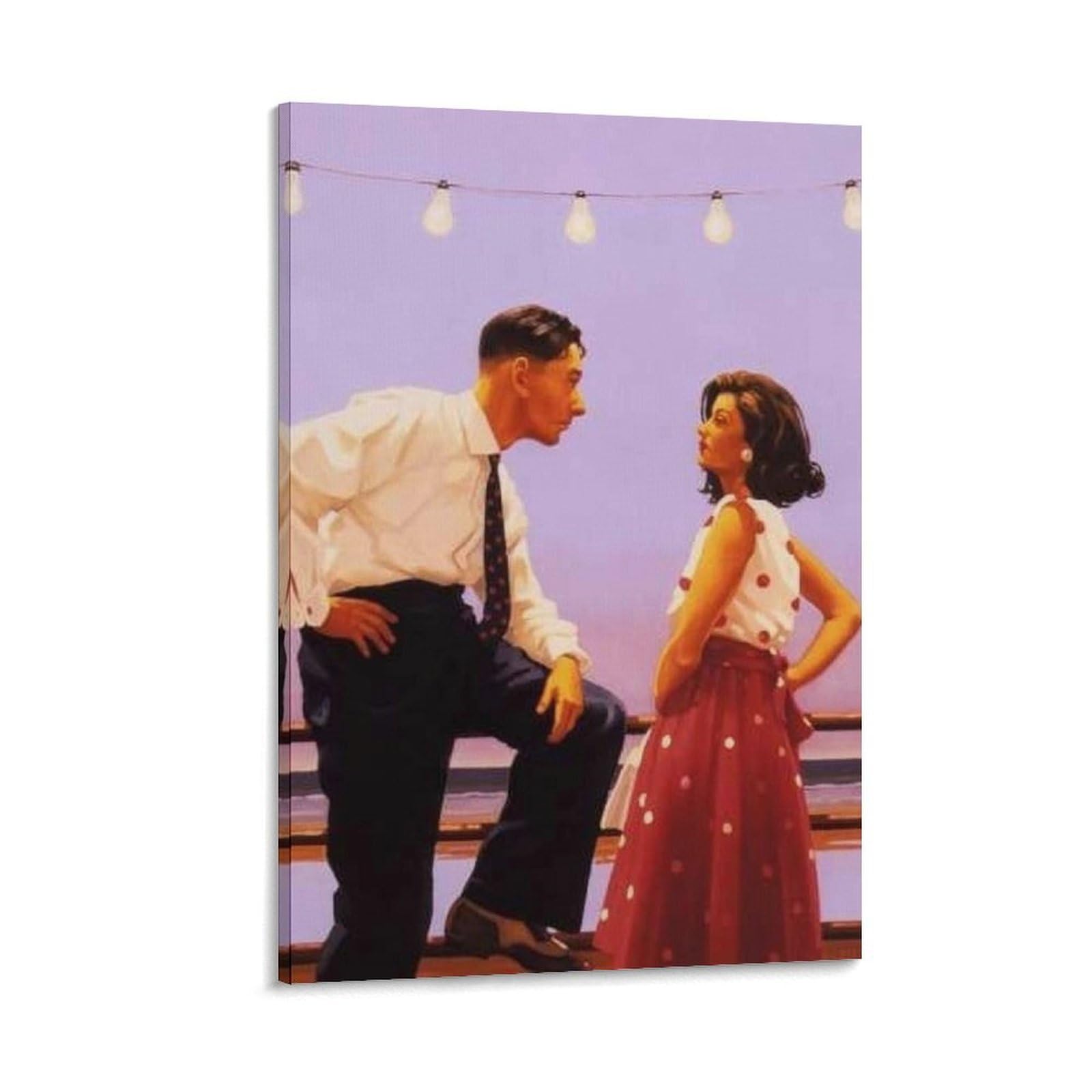 The Big Tease by Jack Vettriano Wall Art Prints Poster Painting Canvas Wall Art Scroll Picture Print Living Room 20x30inch(50x75cm) — image 1