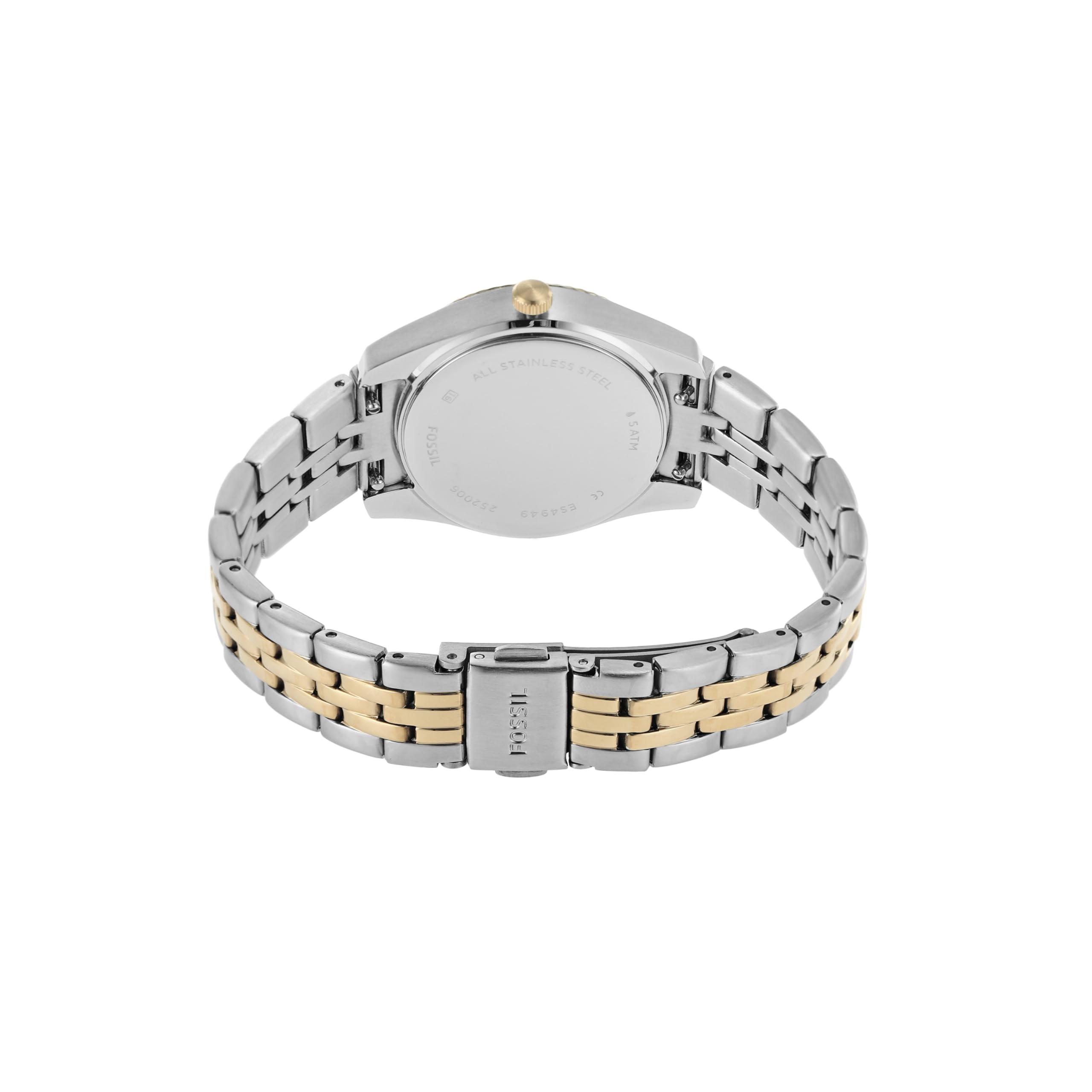 Fossil Orologio Scarlette da donna, 38 mm Movimento al quarzo con data a tre lancette e cinturino in acciaio inossidabile